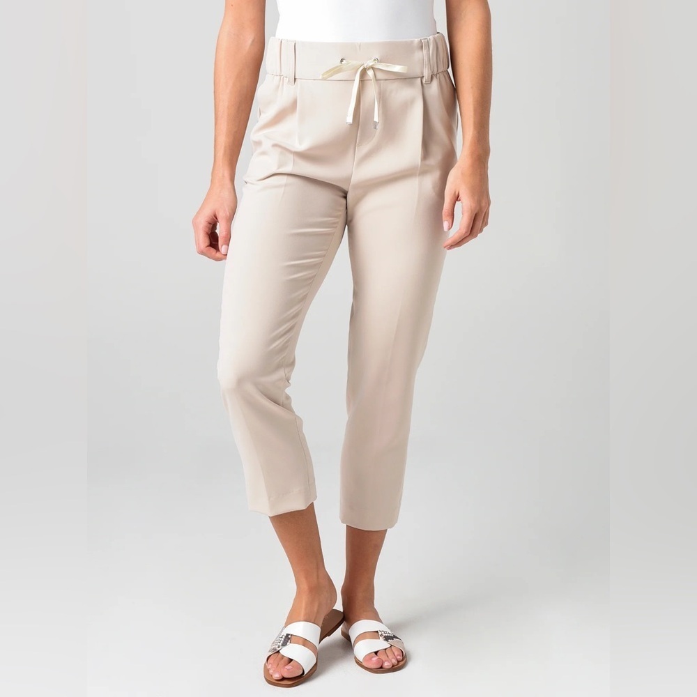 ATM Anthony Thomas Melillo Twill Drawstring Crop Pants Faded Khaki - Picture 2 of 8